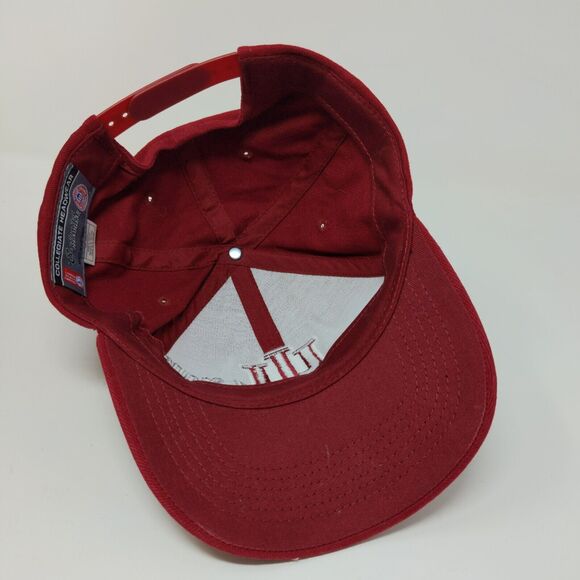 Captivating Headwear Men's Snapback Hat Red OSFA Embroidered IU Hoosiers Logo - Picture 10 of 13